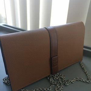 LOEWE CALFSKIN LEATHER WALLET ON A CHAIN